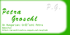 petra groschl business card
